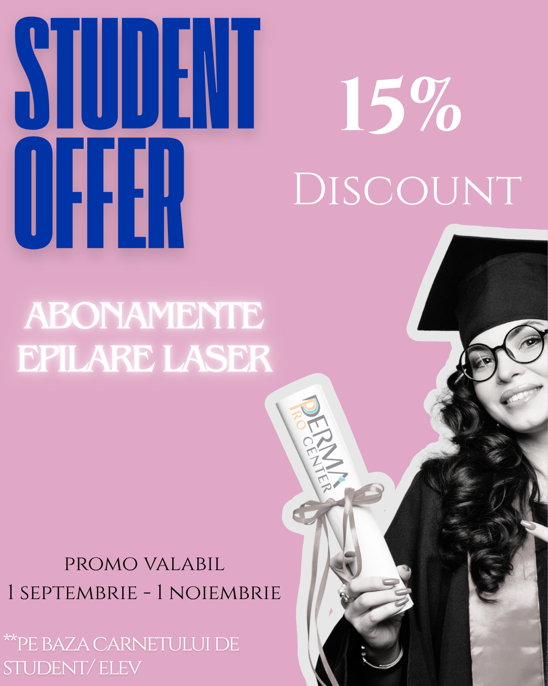 promotii studenti epilare laser